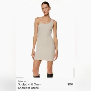 Babaton Sculpt Knit One-Shoulder Dress - Size S